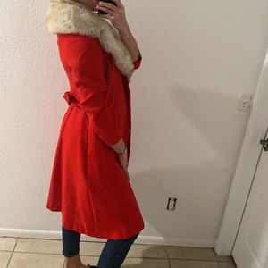 Lorendale wool coat with fur